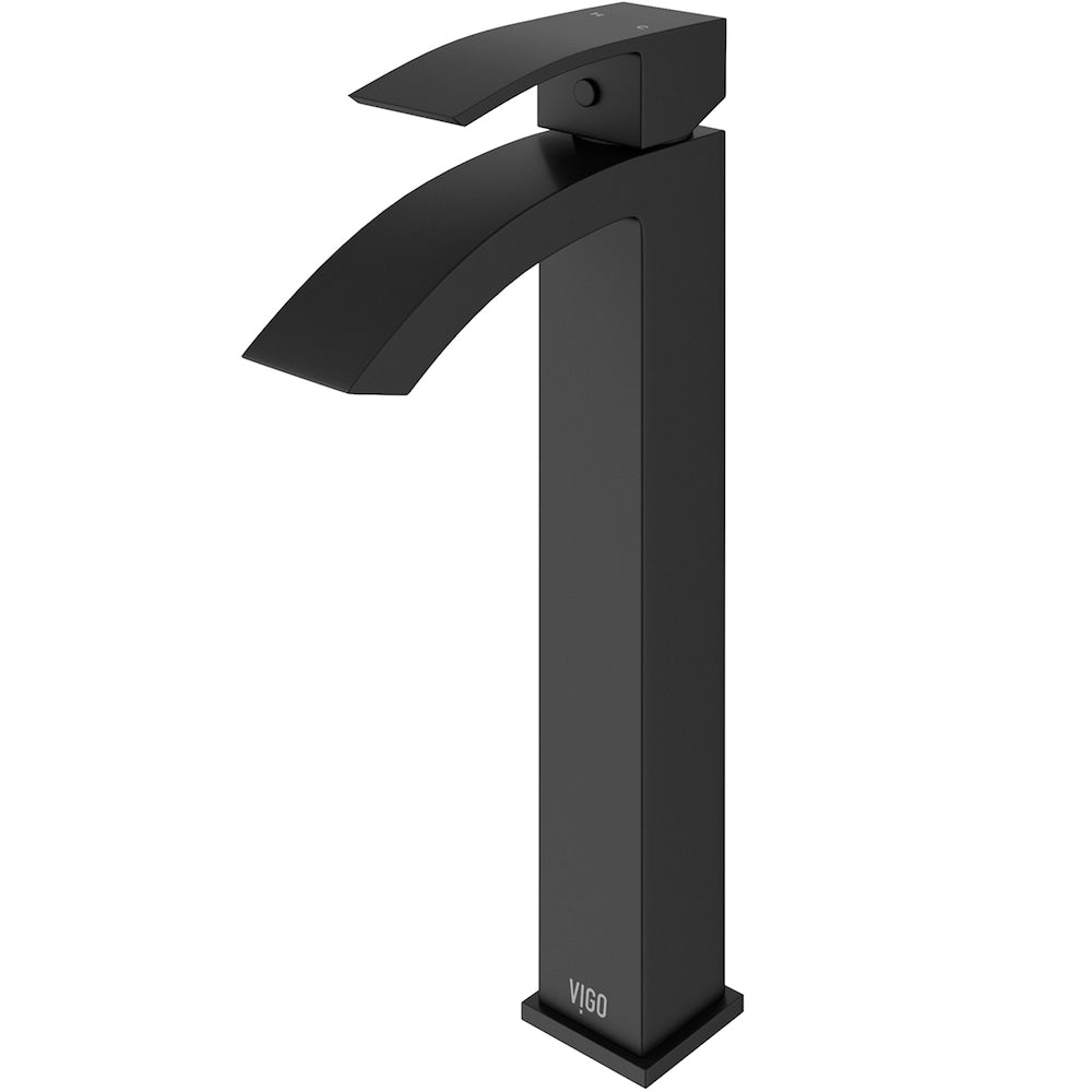 Duris Single Hole Single-Handle Vessel Bathroom Faucet in Matte Black