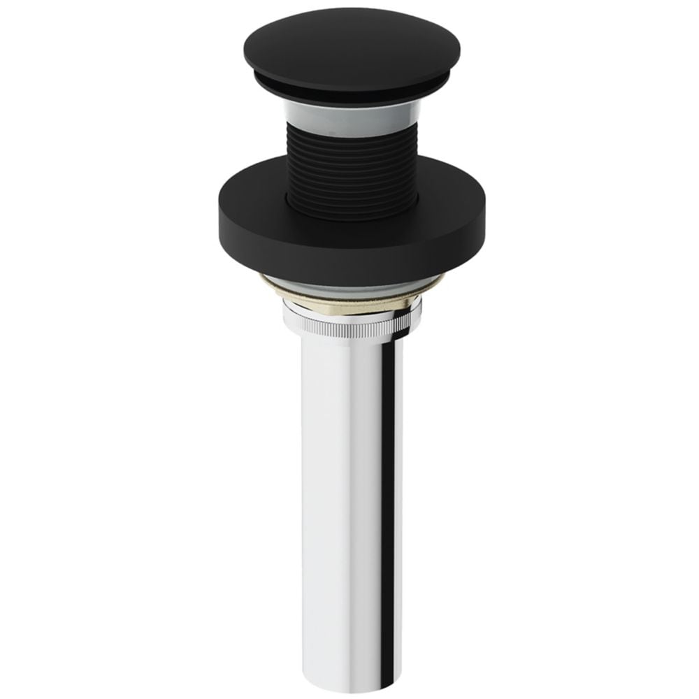Vessel Bathroom Sink Pop-Up Drain and Mounting Ring in Matte Black