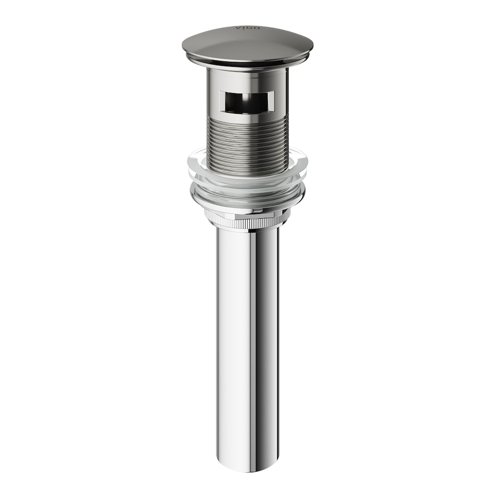 Bathroom Sink Pop-Up Drain with Overflow in Brushed Nickel