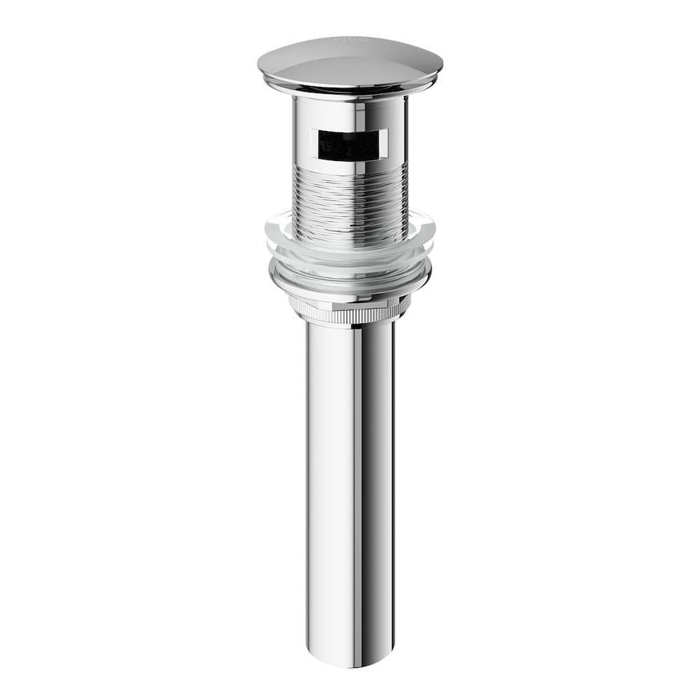 Bathroom Sink Pop-Up Drain with Overflow in Chrome