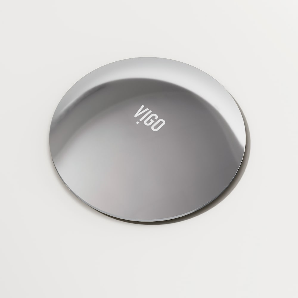 Bonde escamotable pour lavabo de salle de bain avec trop-plein en chrome