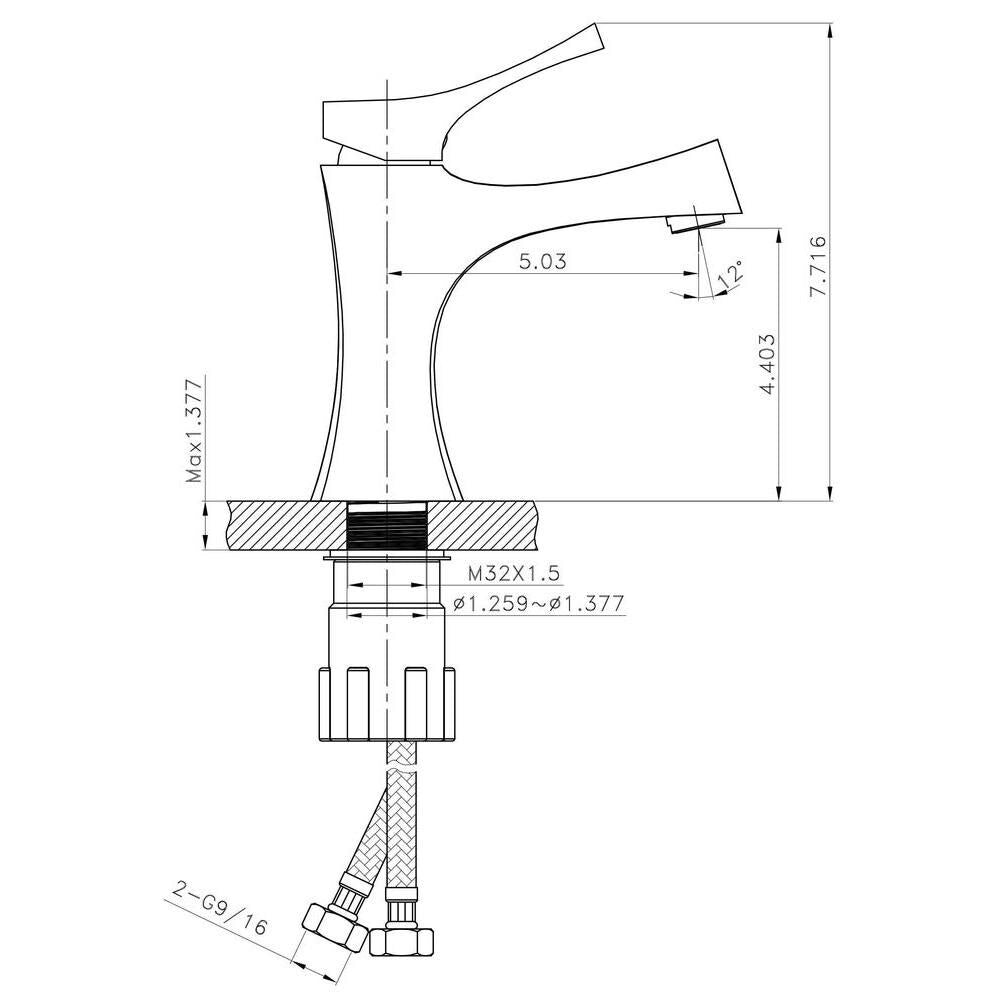 1 Hole CUPC Approved Lead Free Brass Faucet In Chrome Color AI-1776