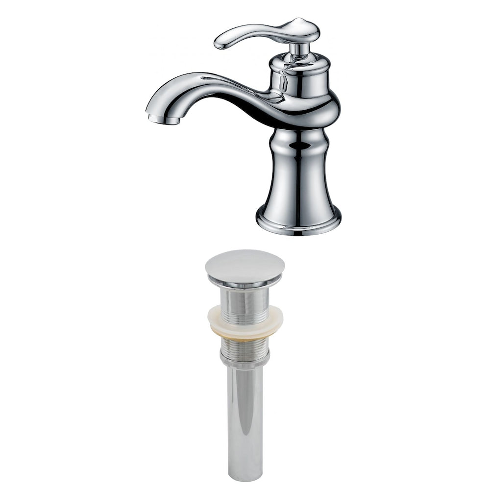 1 Hole CUPC Approved Stainless Steel Faucet Set In Chrome Color - Drain Incl. AI-1998