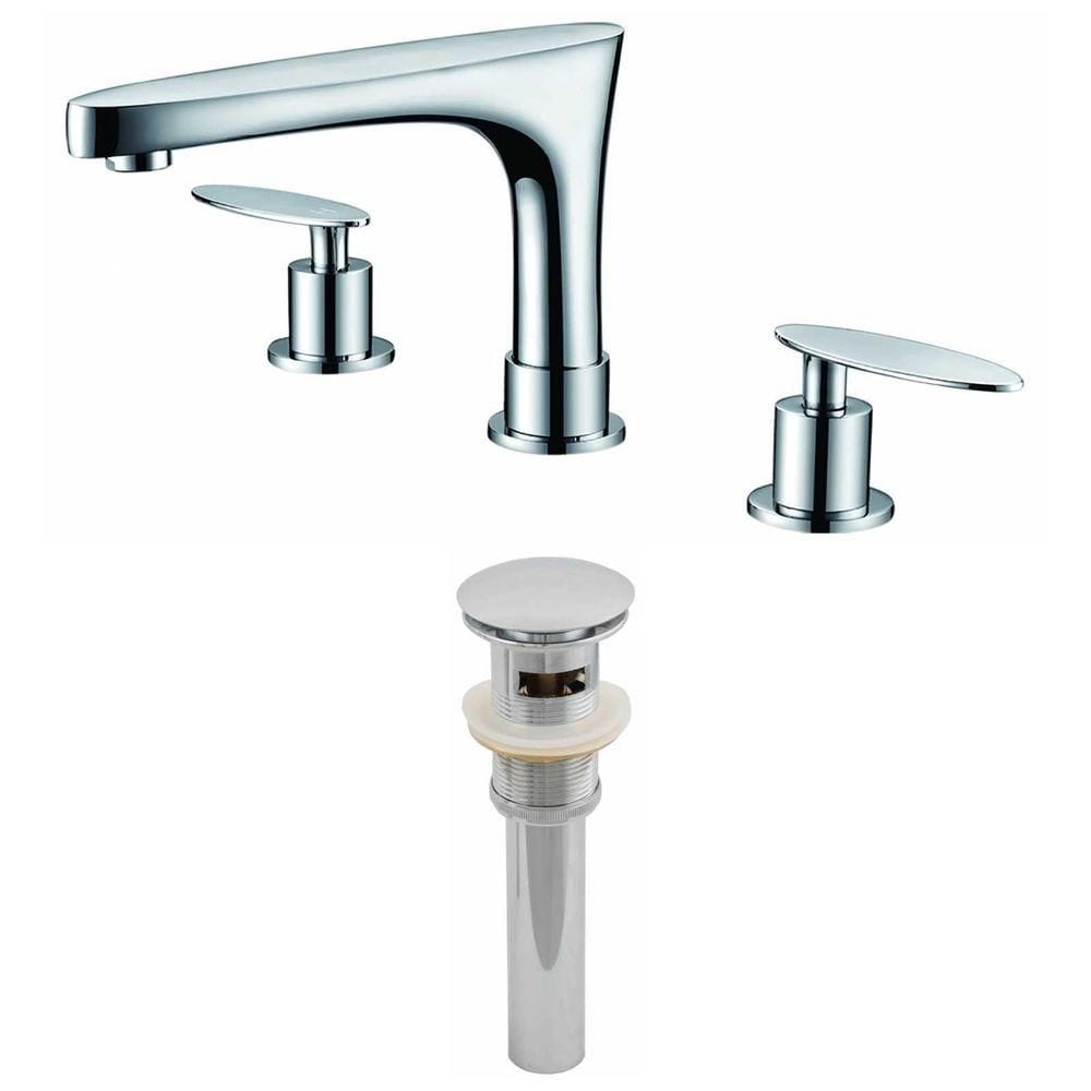 3H8-in. CUPC Approved Stainless Steel Faucet Set In Chrome Color - Overflow Drain Incl. AI-2013