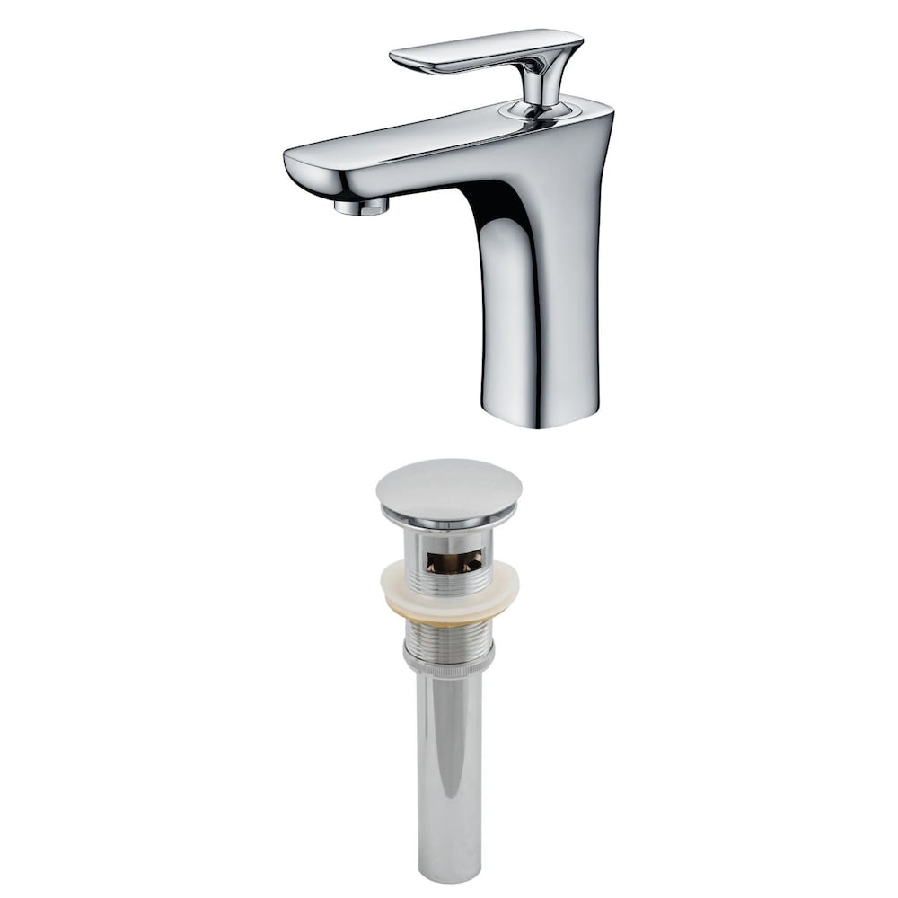 1 Hole CUPC Approved Stainless Steel Faucet Set In Chrome Color - Overflow Drain Incl. AI-2017