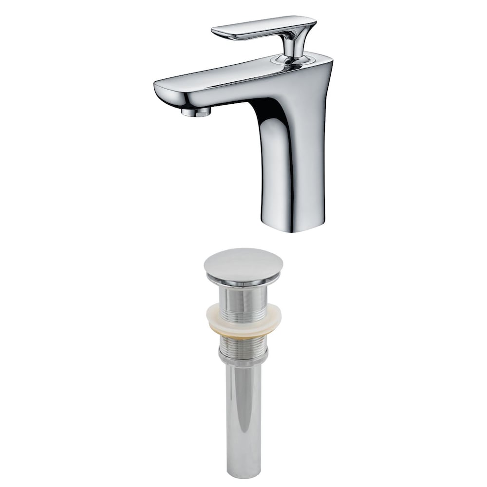 1 Hole CUPC Approved Stainless Steel Faucet Set In Chrome Color - Drain Incl. AI-2018