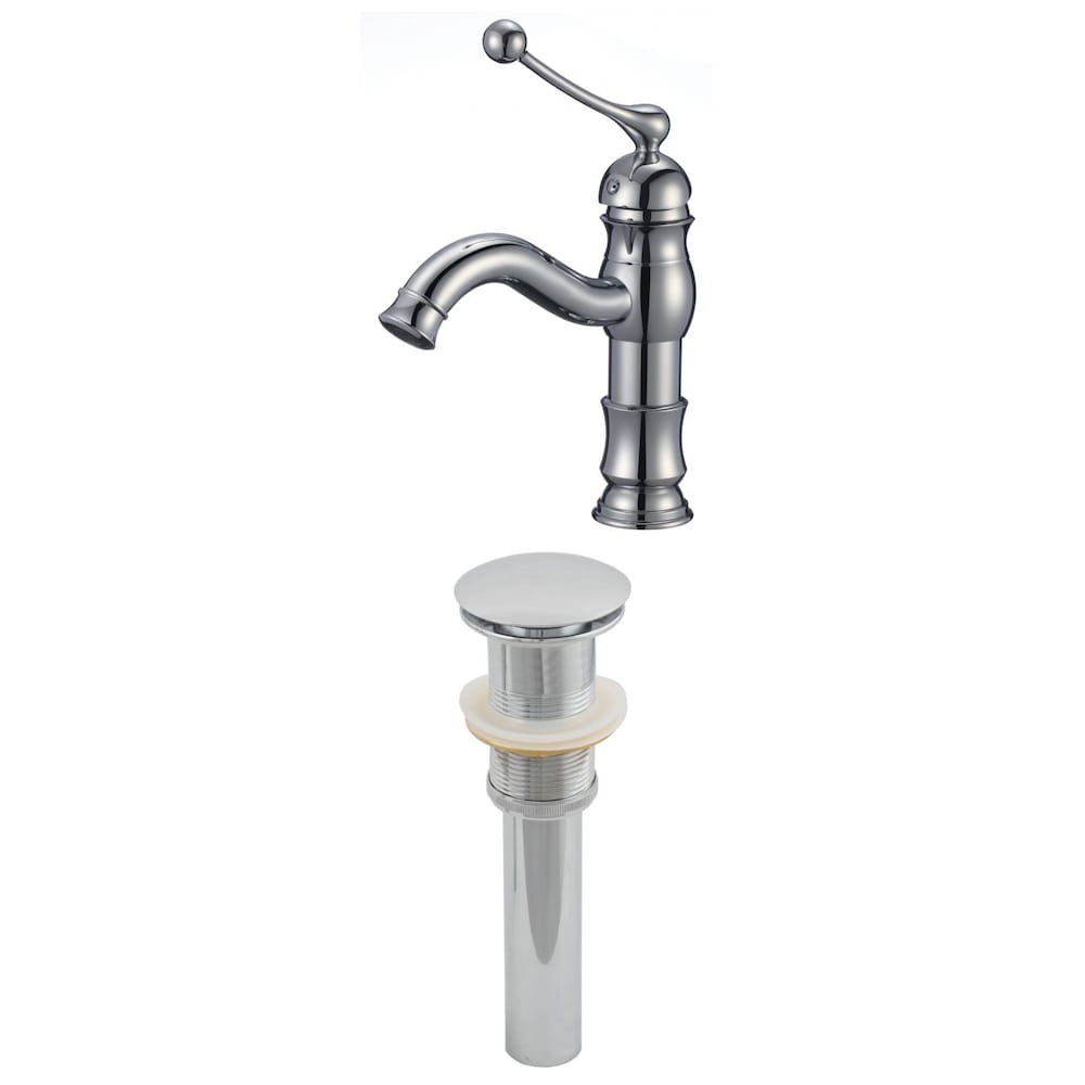 1 Hole CUPC Approved Stainless Steel Faucet Set In Chrome Color - Drain Incl. AI-2042
