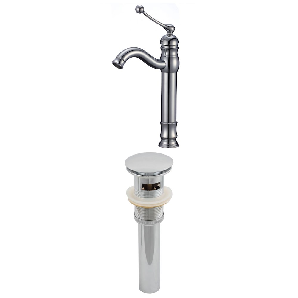 Deck Mount CUPC Approved Stainless Steel Faucet Set In Chrome Color - Overflow Drain Incl. AI-2045