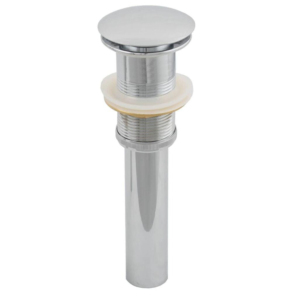 Ensemble de robinetterie en acier inoxydable de couleur chrome, homologué CUPC, montage sur pont - Drain inclus. AI-2046