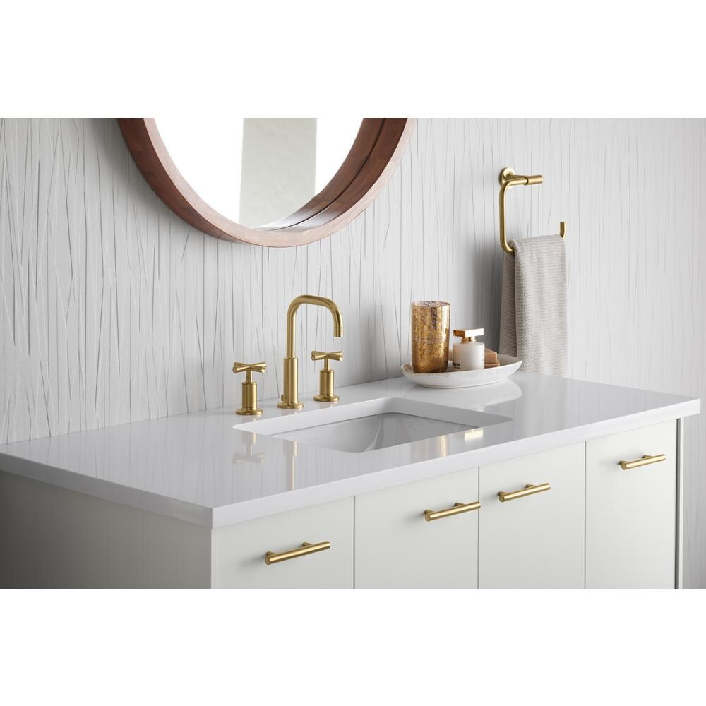 Robinet de salle de bain à arc élevé à 2 poignées (8 pouces) de style victorien en chrome avec poignées croisées