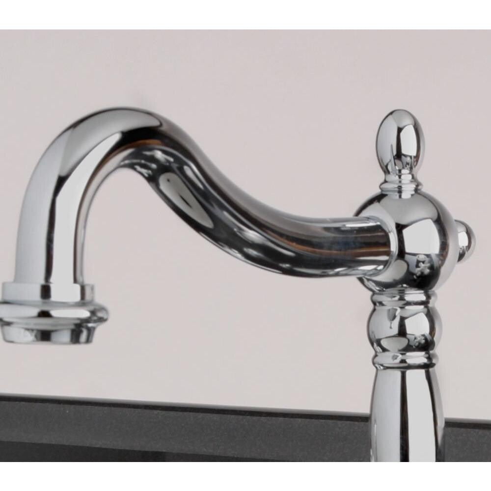 Robinet de salle de bain à arc élevé à 2 poignées (8 pouces) de style victorien en chrome avec poignées croisées