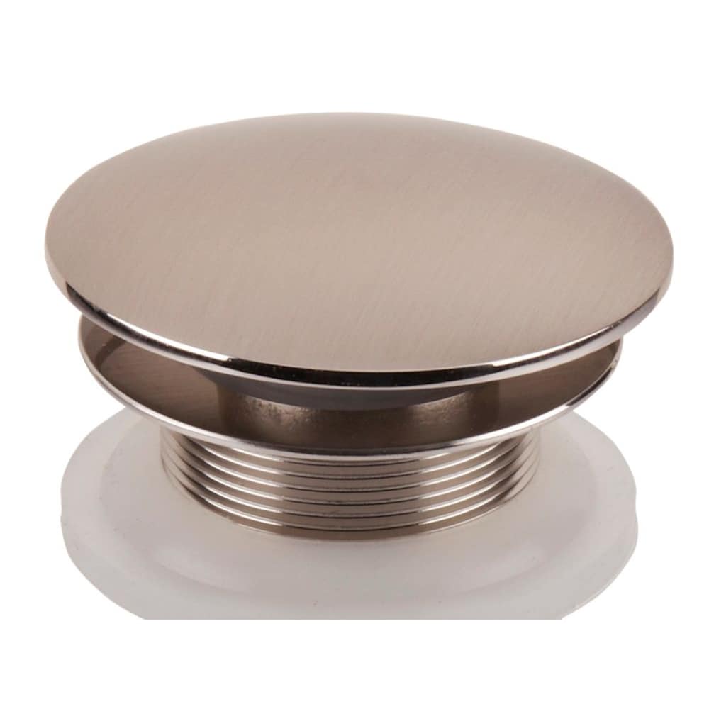 1.5-inch Decorative Soft-Touch Pop-Up Bath Drain in Solid Brass with Nickel
