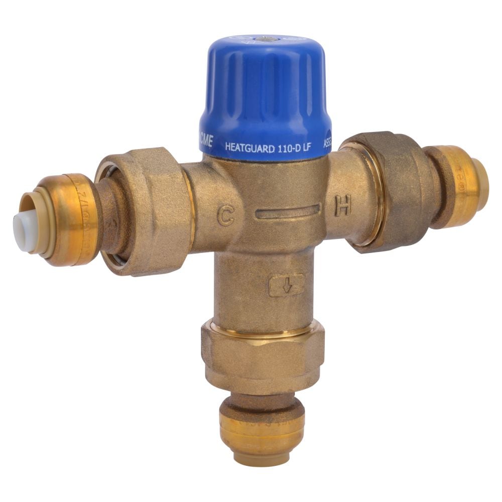 1/2 inch Thermostatic Mixing Valve with 1/2 inch SharkBite Connectors