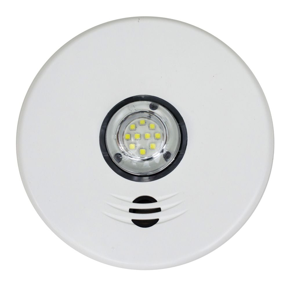 Détecteur de fumée interconnecté câblé avec lumière stroboscopique à LED et alerte vocale
