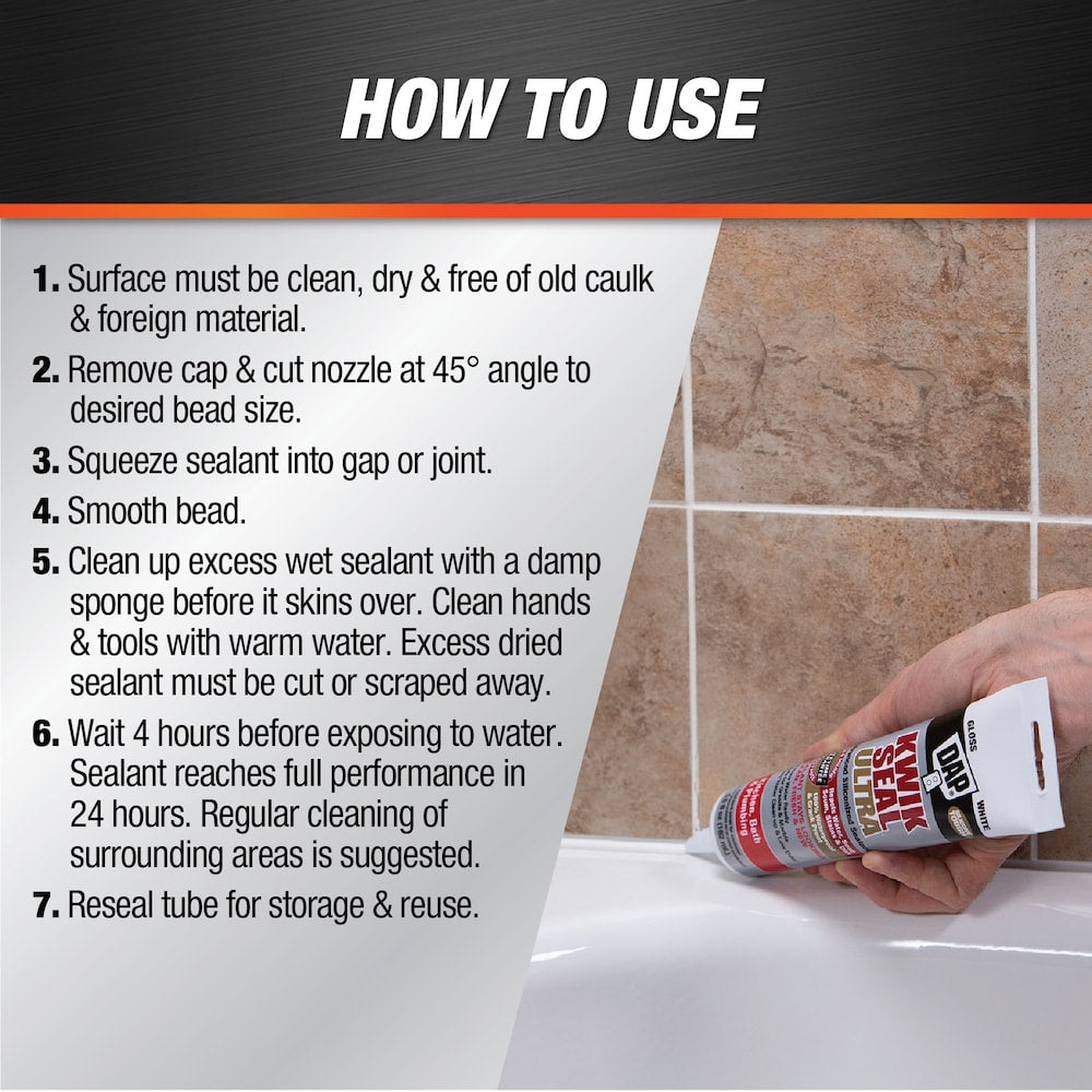 Mastic avancé KWIK SEAL ULTRA® pour cuisine et salle de bain Biscuit 162 ml (tube compressible)