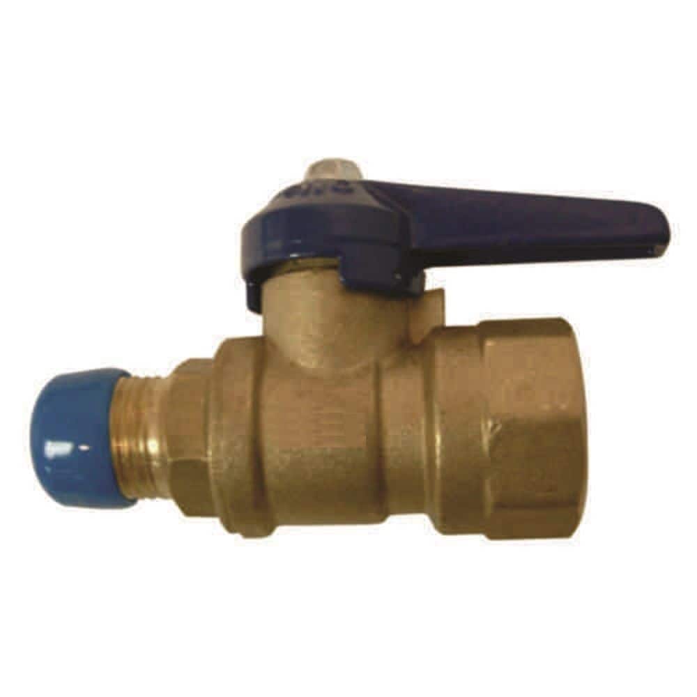 1/2 inch x 1/2 inch Lead-Free Brass Flare x FIP Shut Off Cock