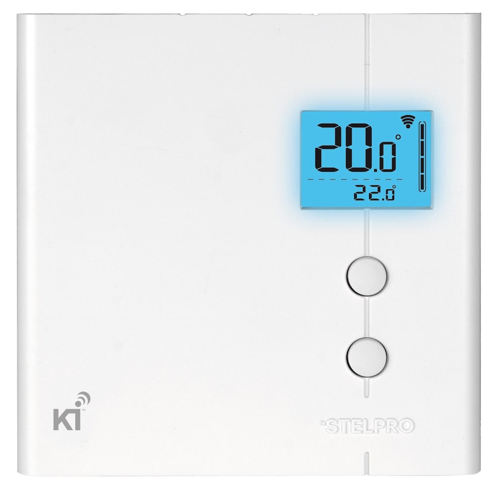 Kiz-Wave Wall Thermostat Backlighted 4000W/240V in White