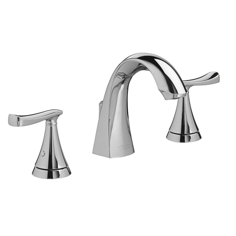 Robinet de salle de bain à arc élevé à 2 poignées Chatfield (8 pouces) en chrome (valve et drain inclus)