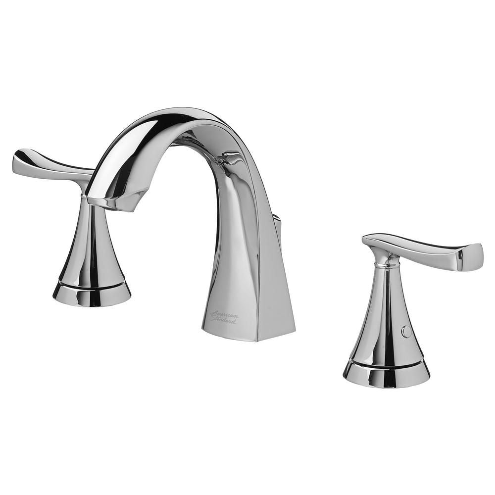 Robinet de salle de bain à arc élevé à 2 poignées Chatfield (8 pouces) en chrome (valve et drain inclus)
