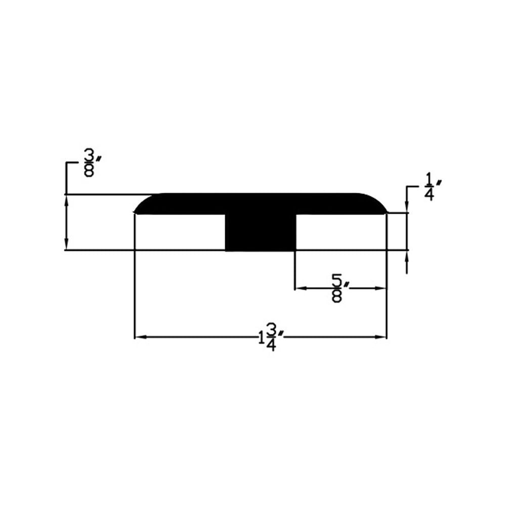 Moulure en T stratifiée en cerisier de Boston de 7/16 po d'épaisseur x 1 3/4 po de largeur x 72 po de longueur