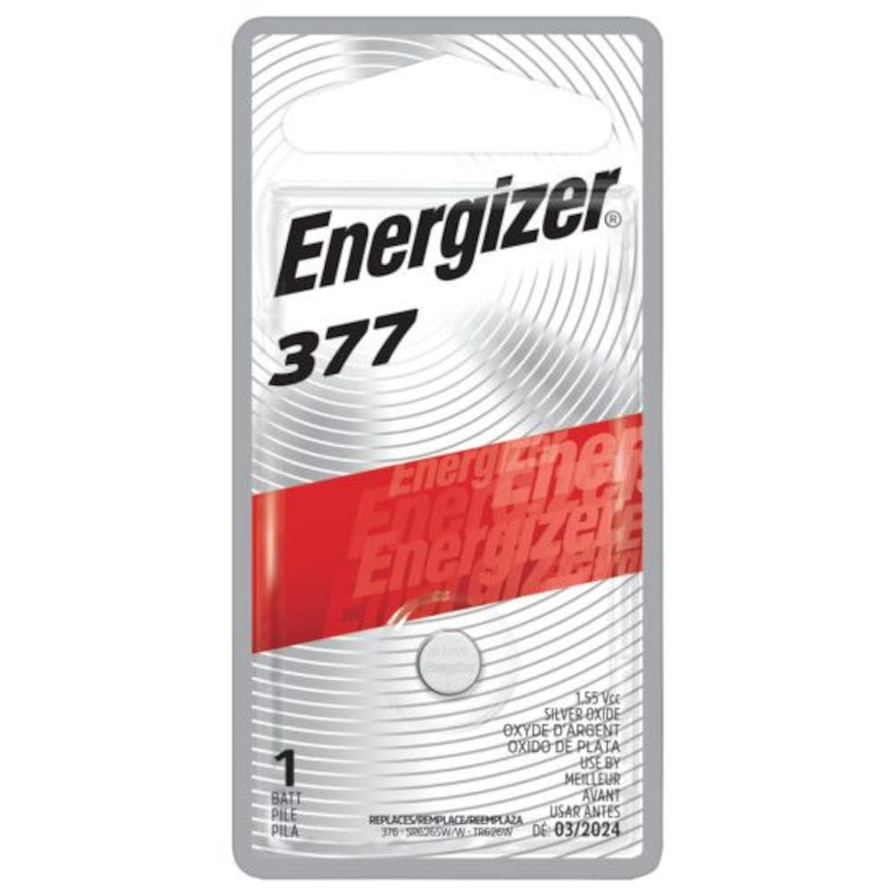 377 Silver Oxide Button Battery, 1 Pack