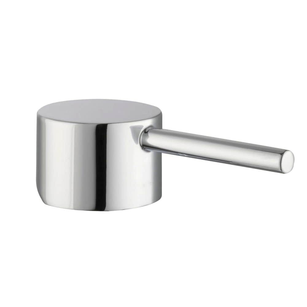 Robinet de salle de bain moderne à un trou et à levier en arc moyen en chrome