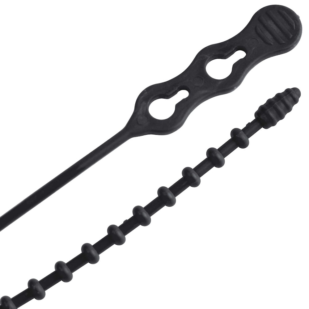 Collier de serrage perlé noir de 24 pouces, 5/sac