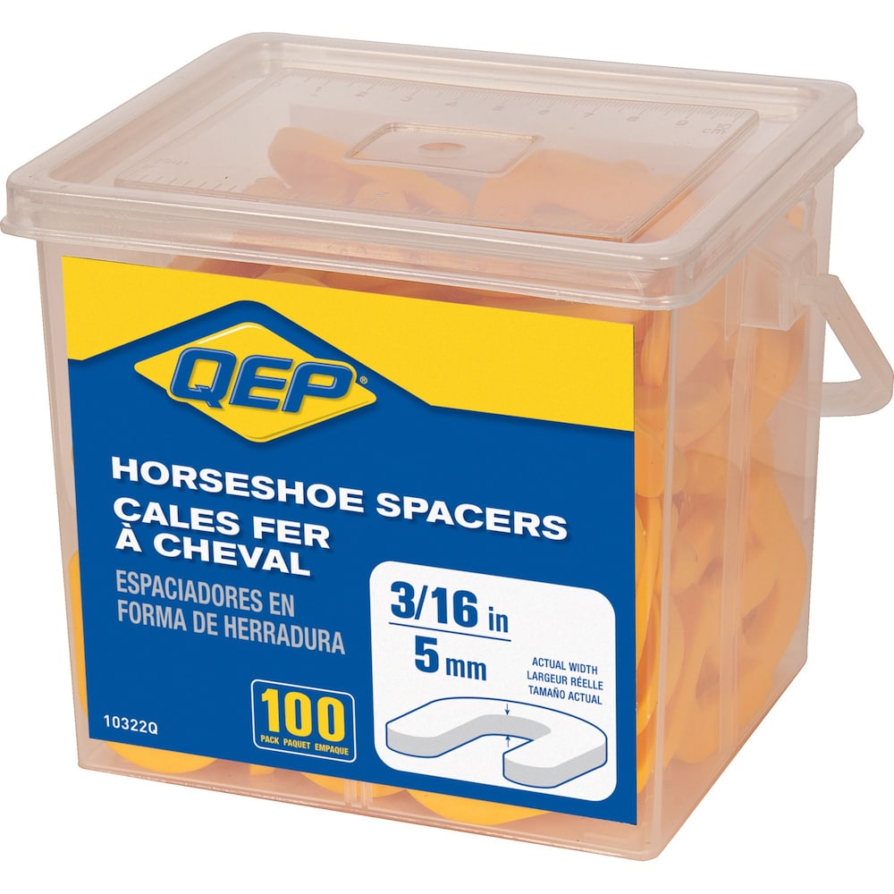 3/16in Horseshoe Shim Tile Spacers for Marble, Granite & Stone, Floor or Wall Installations 100 Pack