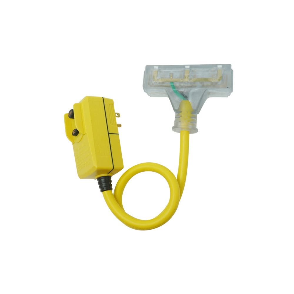 Bouclier anti-choc GFCI Tri Tap Outlet 2 pieds 12/3 120V/15A