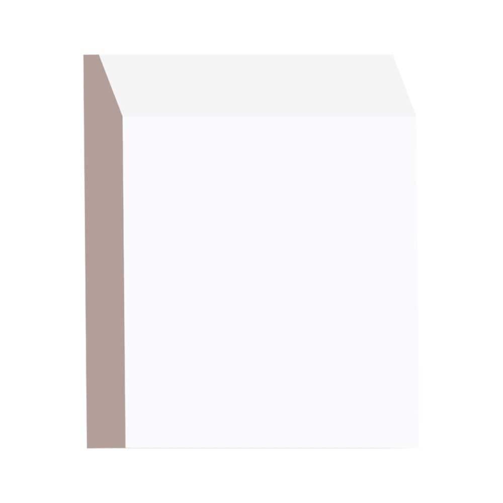1/2-inch x 4 3/4-inch x 96-inch Modern MDF Primed  Baseboard Moulding