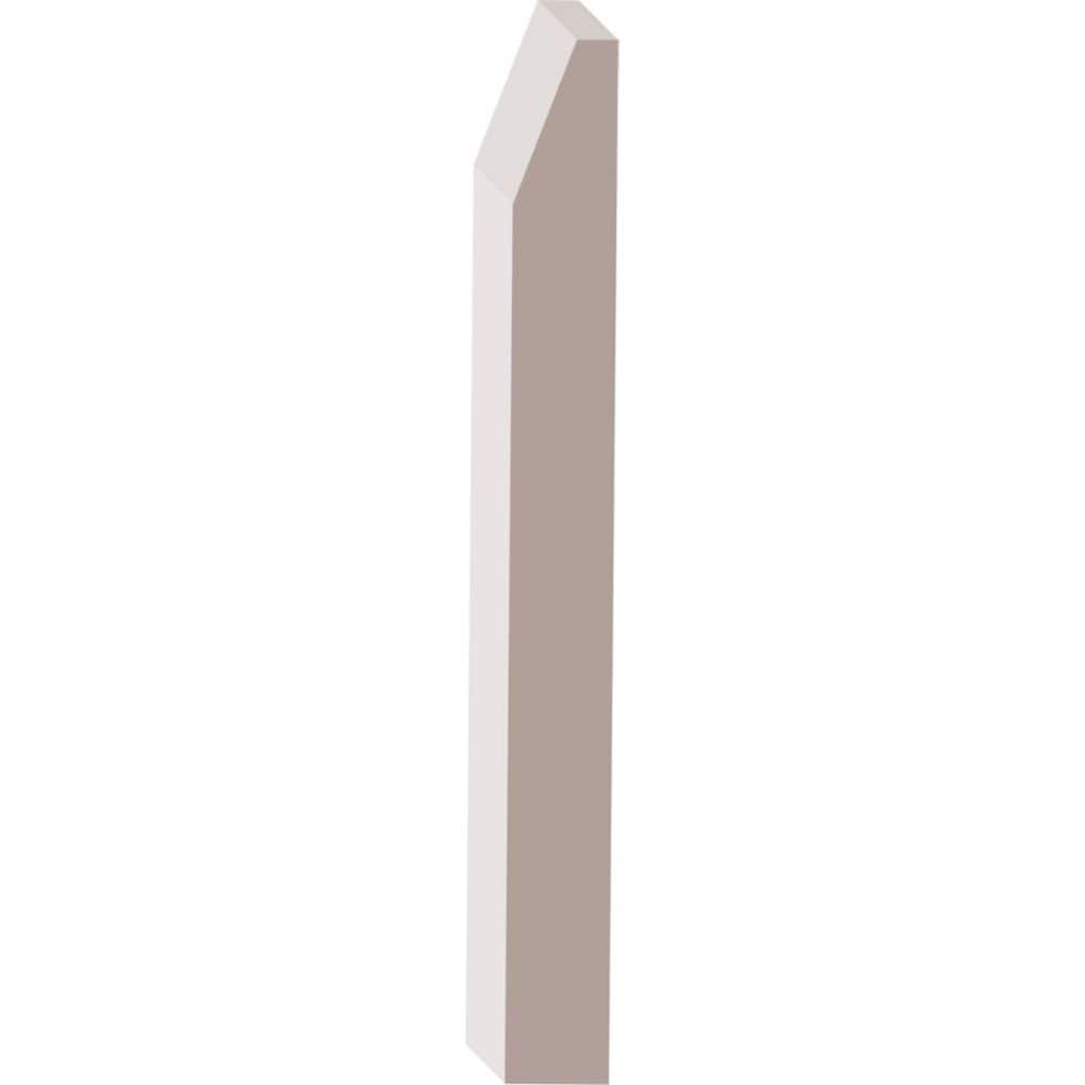 1/2-inch x 4 3/4-inch x 96-inch Modern MDF Primed  Baseboard Moulding