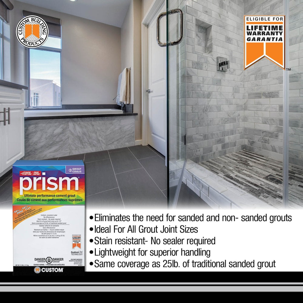 Prism 17 lb. 185 New Taupe Stain-Resistant Grout for Tile and Stone