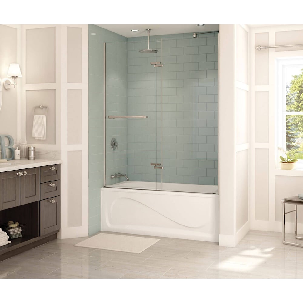 Cocoon 60L x 30W x 21H Acrylic Rectangular Alcove Bathtub, Right Drain, in White with 12-inch Soaking Depth