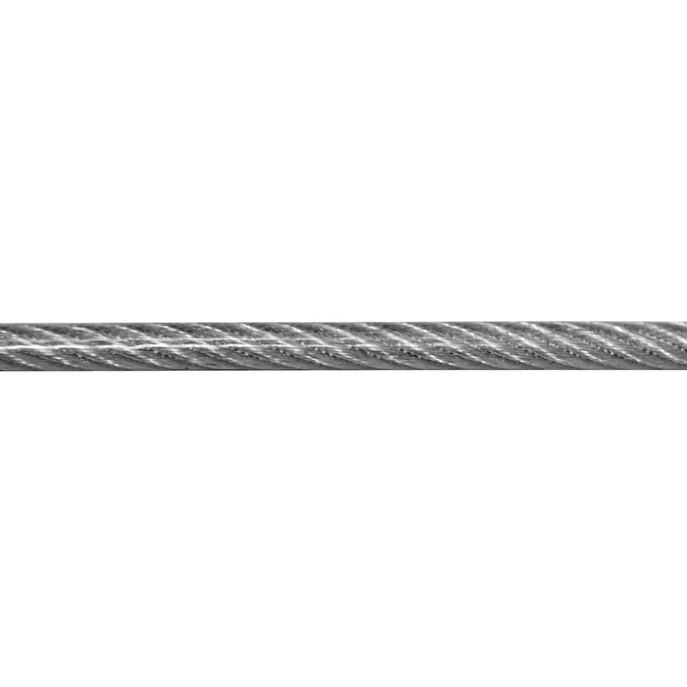 Ensemble de câbles d'aviation 7x7 en acier galvanisé enduit de PVC de 3/32 po x 1/8 po x 50 pi, charge de travail sécuritaire de 184 lb (7 pièces)