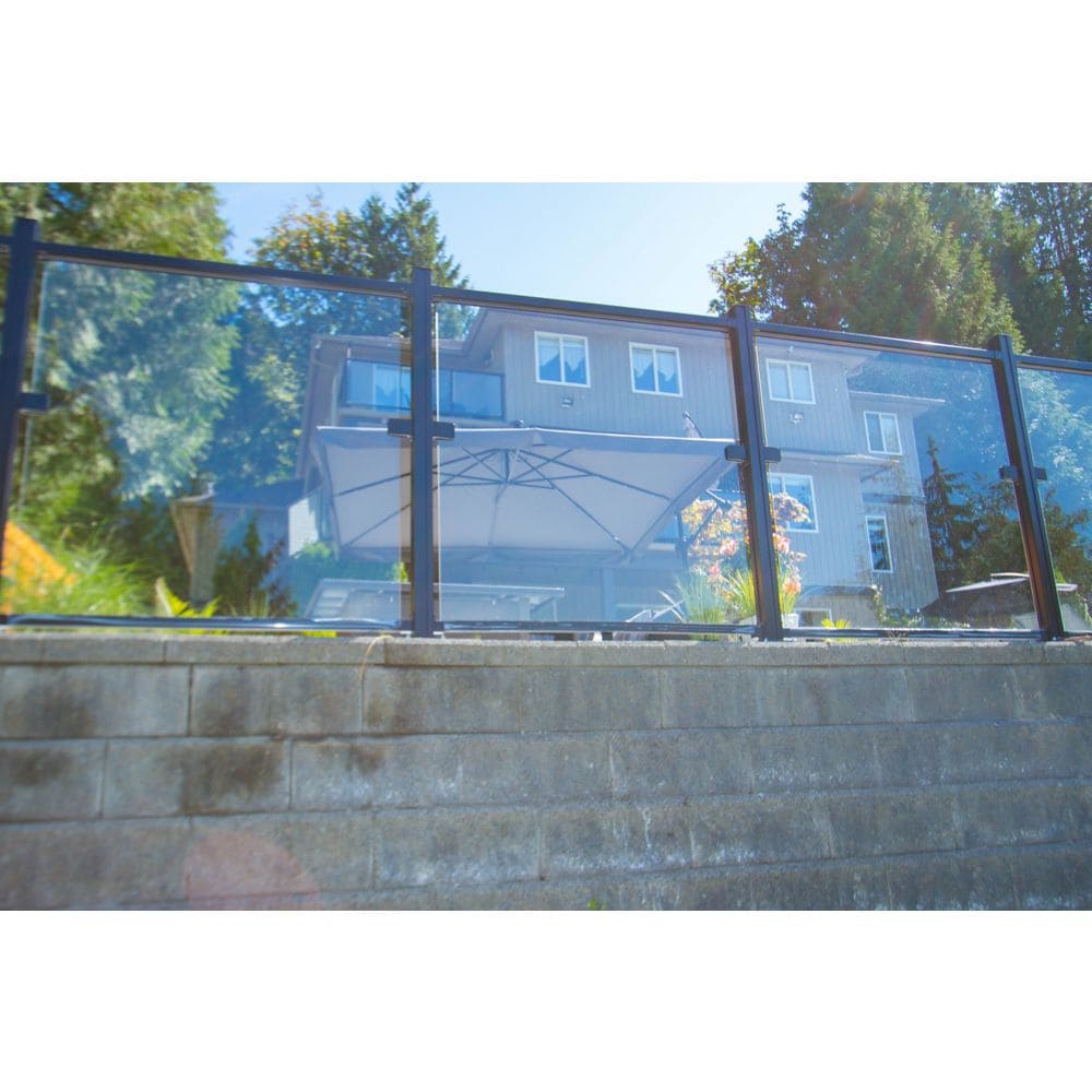 AquatinePLUS 42-inch W x 44 1/2-inch H Tempered Glass Panel for Aluminum Pool Fencing