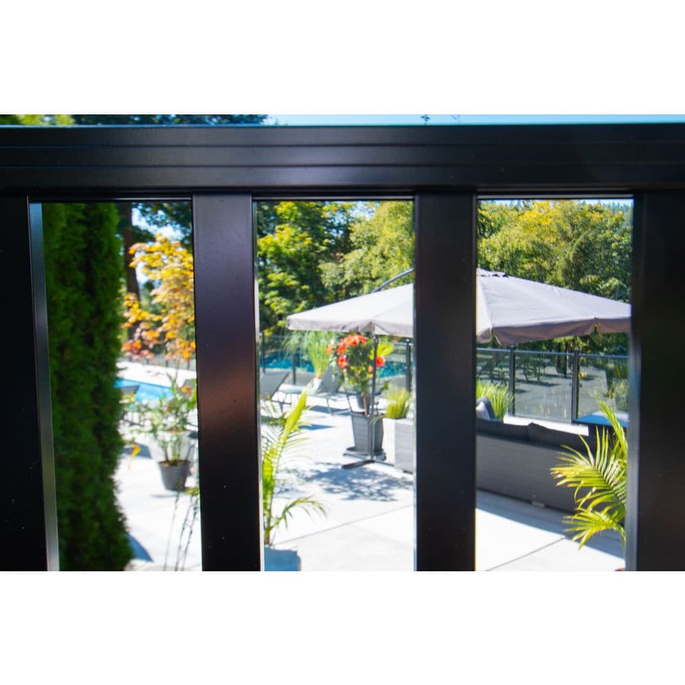 AquatinePLUS 6 ft. W x 4 ft. H Aluminum Metal Rail and Picket Kit in Black for Pool Fencing