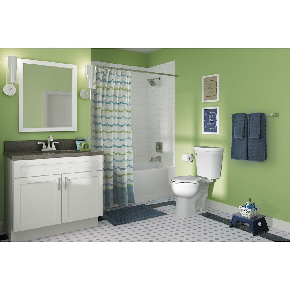 Dryden 4 inch Centerset, 2 Handle High Arc Bathroom Sink Faucet in Stainless Steel with Lever Handles
