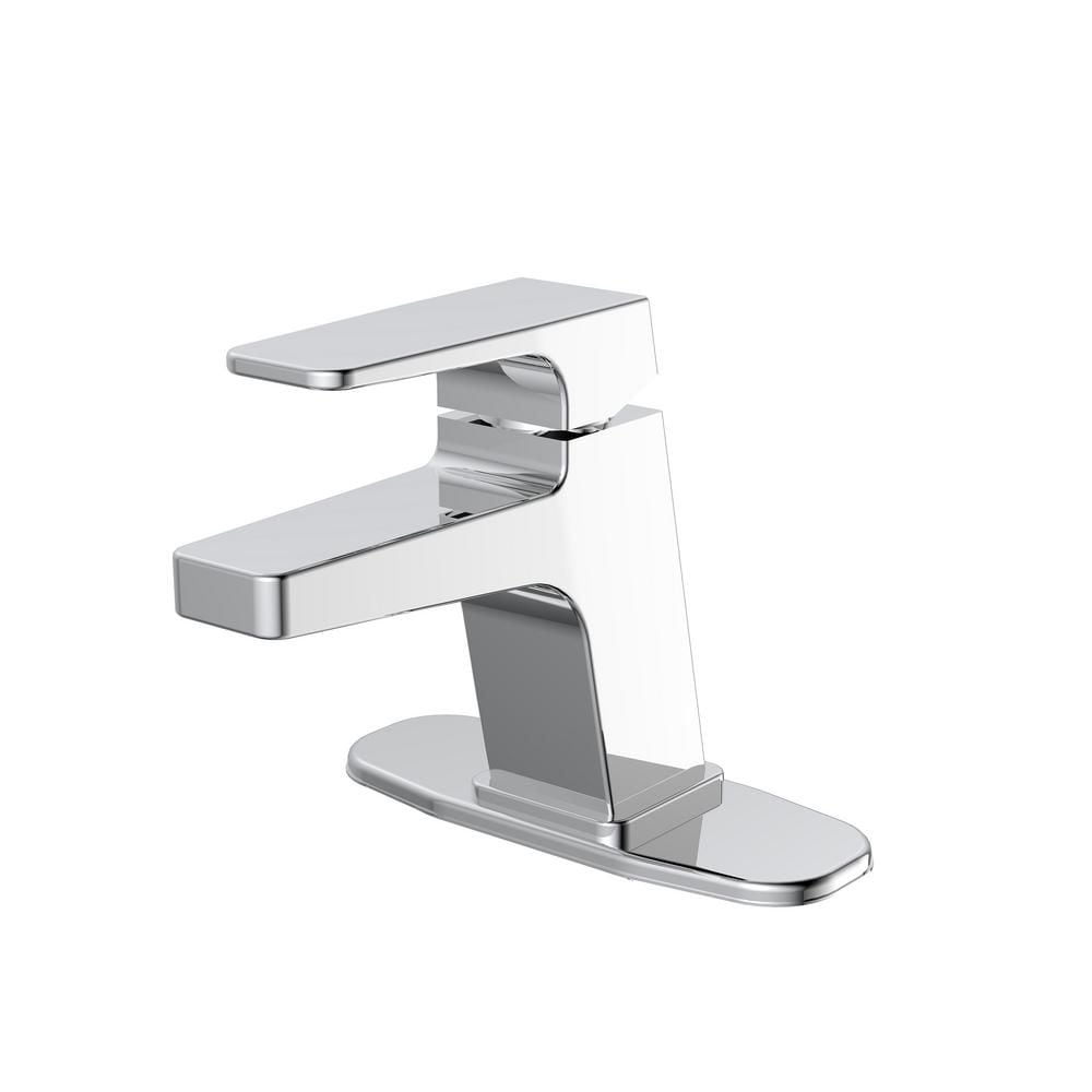 Robinet de salle de bain à poignée unique et trou unique Nolita en chrome