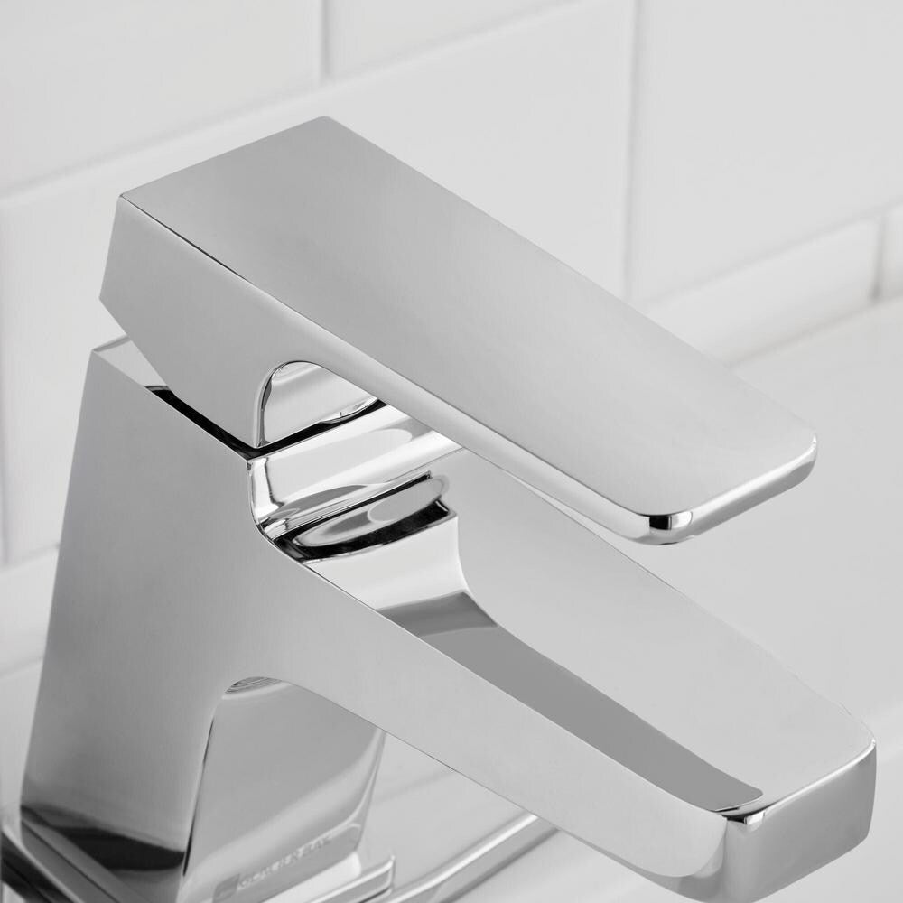 Robinet de salle de bain à poignée unique et trou unique Nolita en chrome