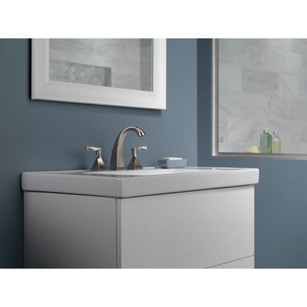 Everly Widespread (8-inch) 2-Handle High Arc Bathroom Faucet in Brushed Nickel with Lever Handles