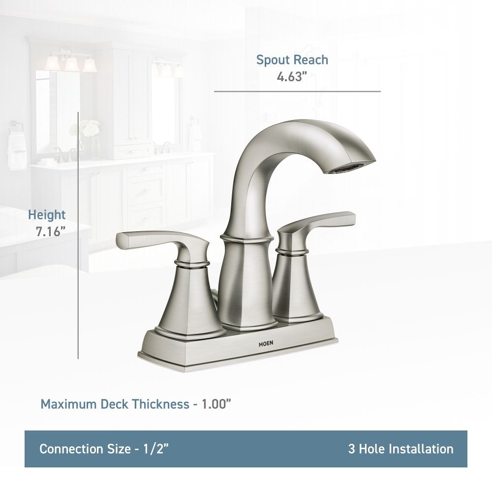 Robinet de lavabo de salle de bain à 2 poignées Hensley de 4 pouces en bronze méditerranéen (drain et valve inclus)