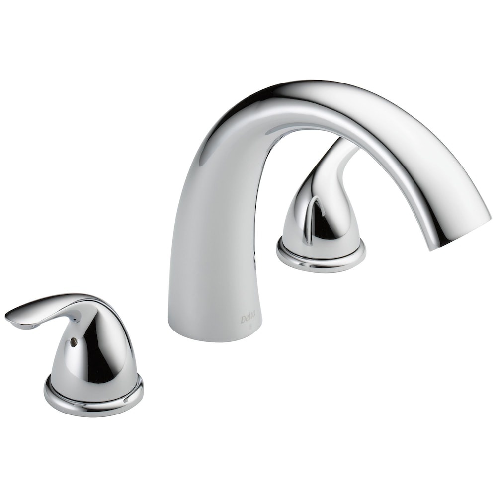 Garniture de robinet de baignoire romaine classique à deux poignées en chrome (robinet non inclus)