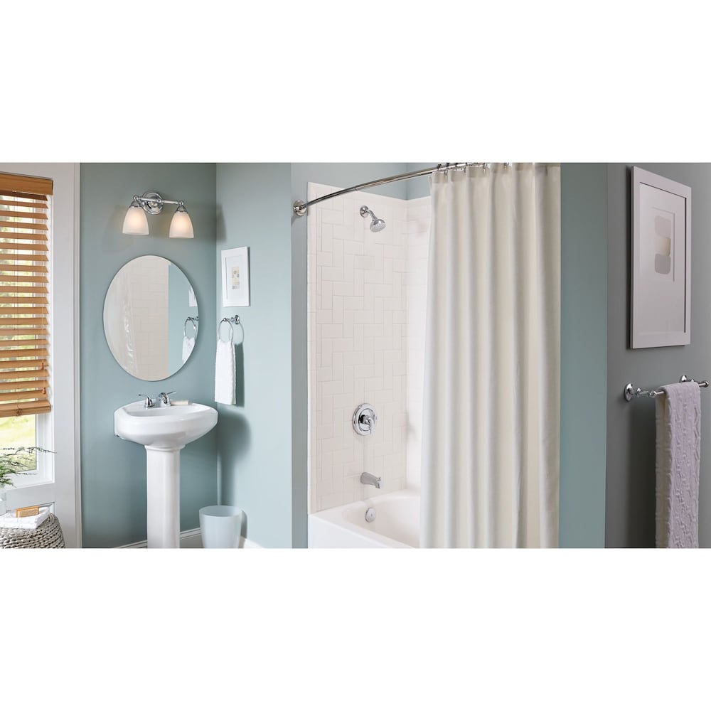 Adler 2 Handle 4-inch Centerset Bathroom Sink Faucet/Tap in Chrome (Drain and Valve Included)