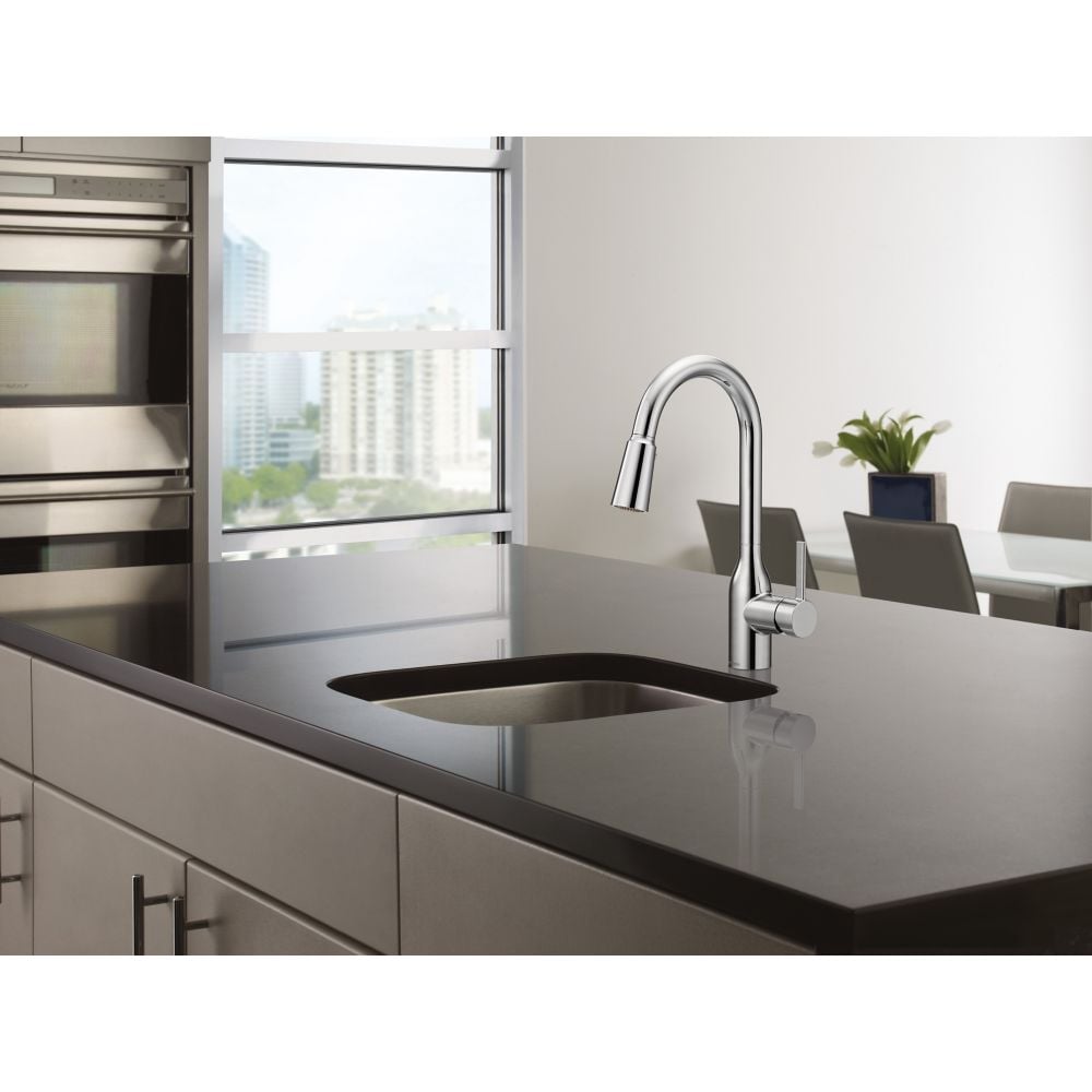 Robinet de cuisine à bec rétractable Tarvo en chrome
