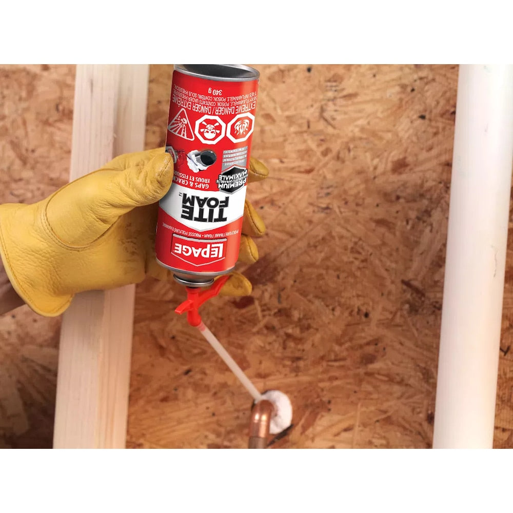 Mastic isolant en mousse pulvérisée Tite Foam Gaps &amp; Cracks, intérieur/extérieur, 340 g