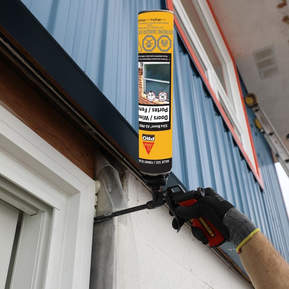 Sika Boom AS-PRO, 30 oz Spray Foam for Doors and Windows Insulation Gun-Grade Polyurethane Foam 850g