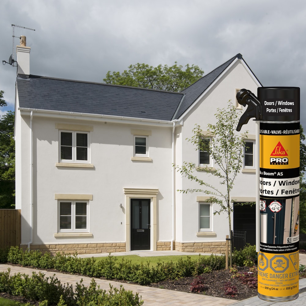 Sika Boom AS, 30 oz, Spray Foam for Doors and Windows Insulation with Reusable Straw, 850g