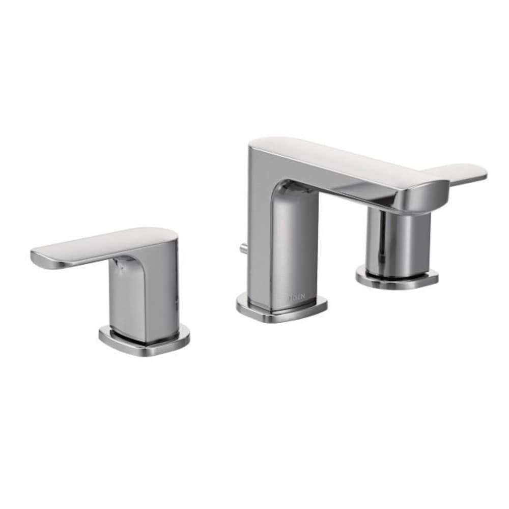 Robinet de lavabo de salle de bain à 2 poignées Rizon de 8 à 16 pouces en chrome (drain inclus; valve non incluse)