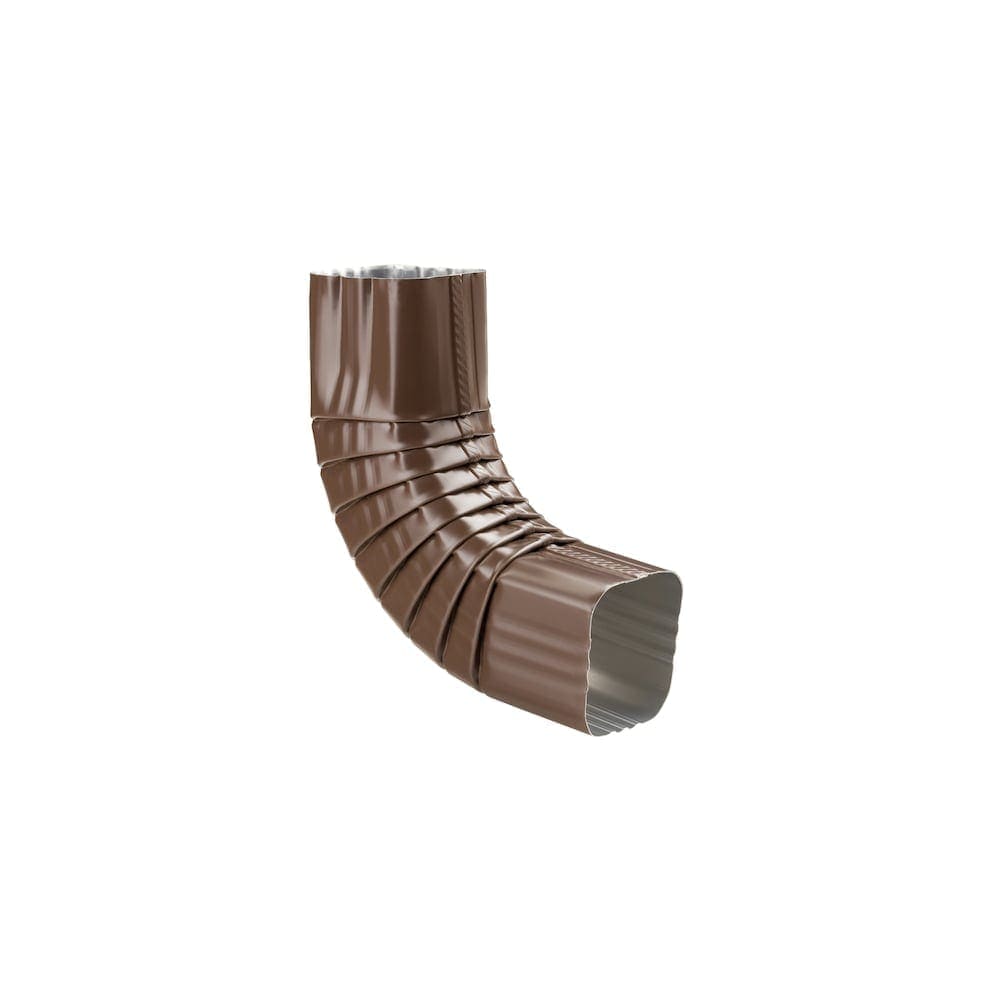3-inch W x 3-inch D Aluminum Gutter (Eavestrough) Square Downspout Elbow in Brown