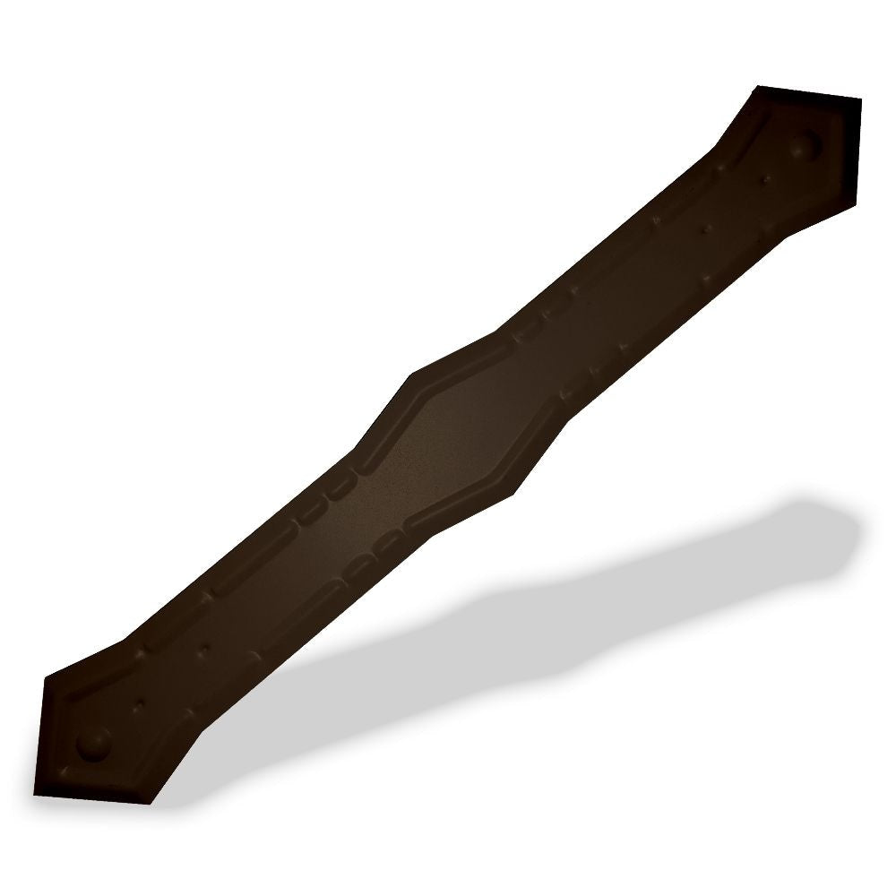 13 1/2-inch Aluminum Gutter (Eavestrough) Downspout Strap in Brown - Fits 3-inch x 3-inch Downspouts